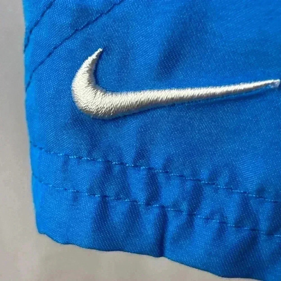 NIKE SWIM TRUNKS ELASTIC WAIST DRAWSTRING CLOSURE MESH LINED BLUE CLEAN - Picture 6 of 11